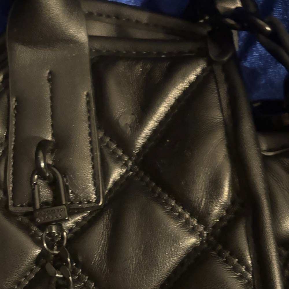 STEVE MADDEN Bfaire Quilted Tote Bag in Black Handbag - Picture 7 of 13